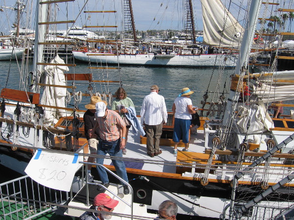 A second floating dock and even more cool tall ships can be seen beyond Amazing Grace.