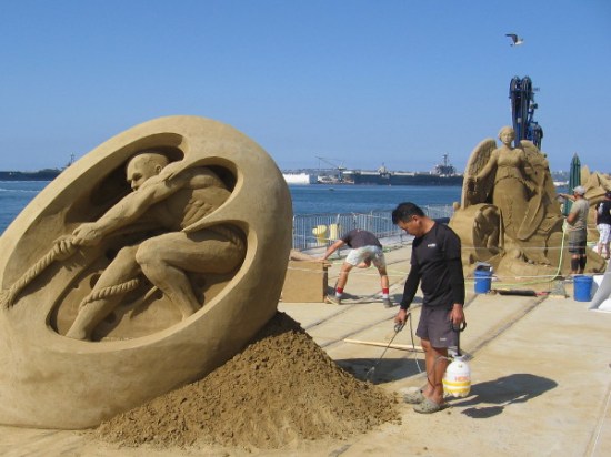 As of this moment, these are the finest sand sculptures in the whole wide world. In a few days...they vanish! Go see them now, if you can!