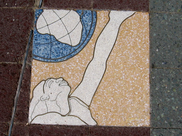 Planet Earth seems to transform into a ball. Is it a tennis ball being served?