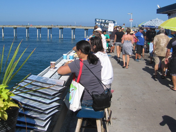 A few people were lucky to enjoy breakfast right at the edge of the pier. This might be one of the most scenic dining spots in San Diego!