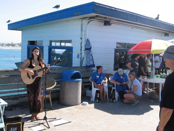 There was even live music just outside the pier's unique cafe high over the Pacific Ocean.