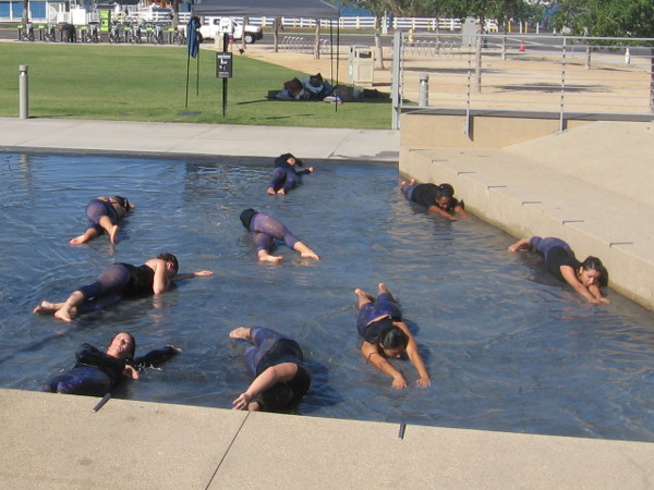 They're rolling! During the summer, many tourists and visitors love running through the water. On such a warm morning, I almost jumped in myself!