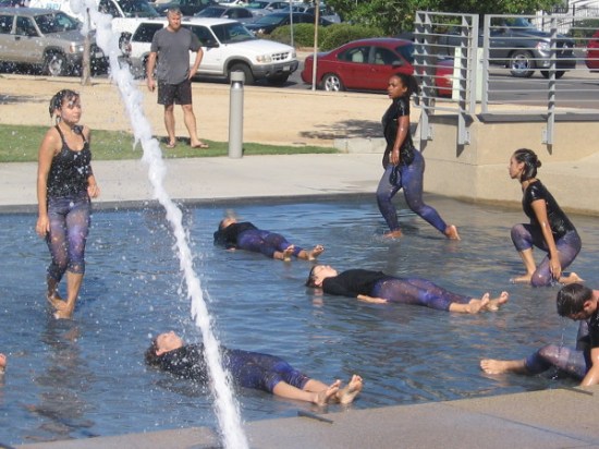 Some still lay flat on their backs, moving their feet as if coming to life. The dance was very organic, and very watery!