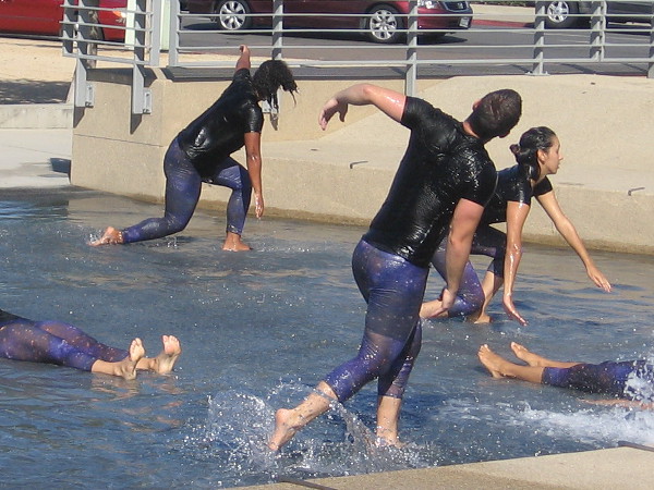 Rising up from the liquid into freedom and boundless space.