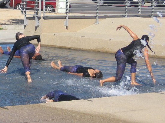 The free form dance was a very cool spectacle that everyone should enjoy.