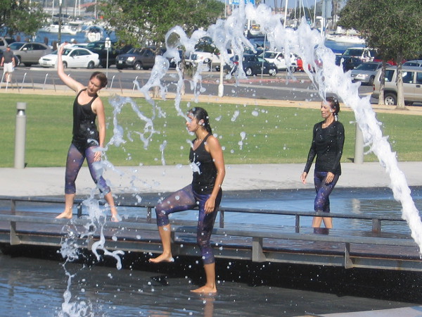 It is a shining, watery path that passes through many splashing fountains.