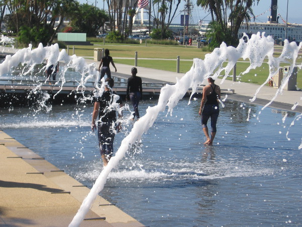 Beyond white curtains of water, away, into the unknown future...