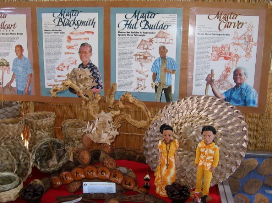 Many tents contained interesting artistic and cultural exhibits from different Pacific islands. Here we see Guam.