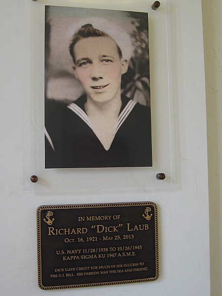 In Memory Of Richard Dick Laub. Dick gave credit for much of his success to the G.I. Bill. His passion was the sea and fishing.