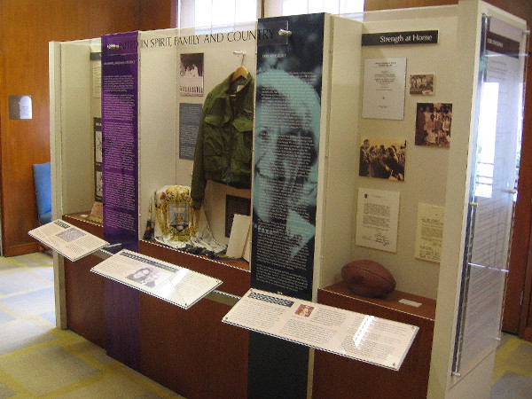 One wing of the NTC Command Center today contains the Stockdale Family Exhibit. James and his wife Sybil are Navy heroes from the Vietnam War era.