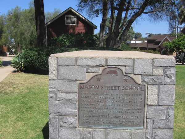 The first schoolhouse in San Diego County, the Mason Street School stands in historic Old Town.