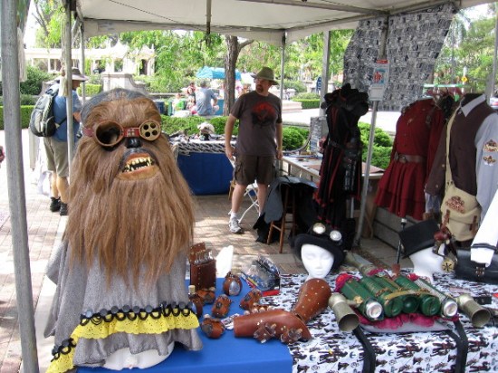 A costume zone near the Japanese Friendship Garden had stuff that looked like Star Wars steampunk! Chewbacca is wearing some goggles!