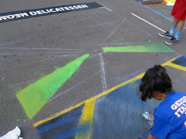 Campo Elementary. These gifted students won first place last year! What will this chalk art creation be?