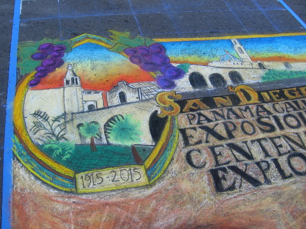 Kira Lewis-Martinez. More cool chalk art with a nostalgic feel. The Panama California Exposition marked Balboa Park's debut in 1915.