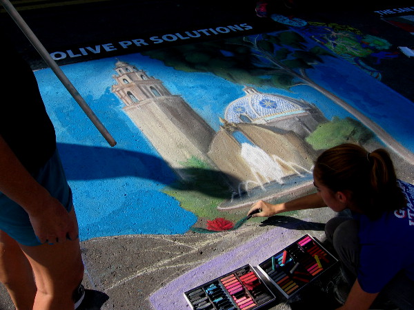 San Pasqual High School. Classic images from Balboa Park rendered using simple, colored chalk. Fantastic!