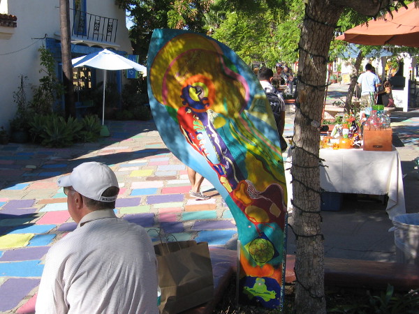 This creation for the exhibit represents Cubism, an early 20th century avant-garde movement, which revolutionized painting and other art forms.