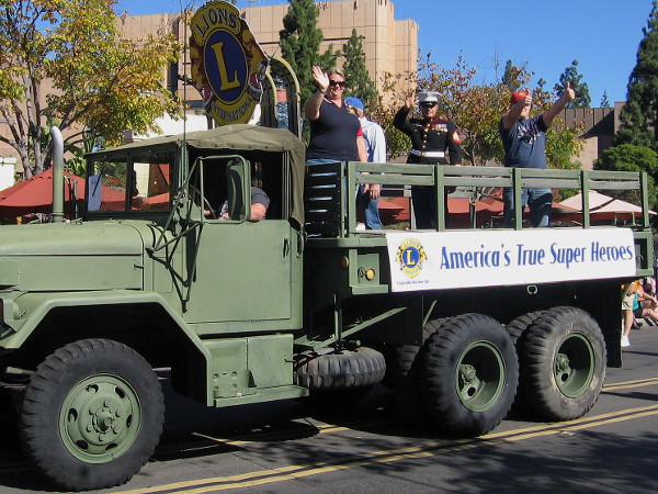 The Lions Club showcased America's true super heroes--those who serve to defend our freedom.