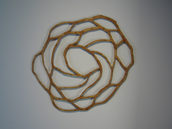 Roman de Salvo, Joinery Blossom, 2013. Chinese elm, glue. Metaphor of Earth's ecosystem, with networks of family, community, interdependence.