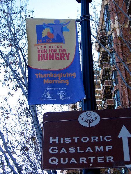 The San Diego Run For the Hungry takes place Thanksgiving morning.