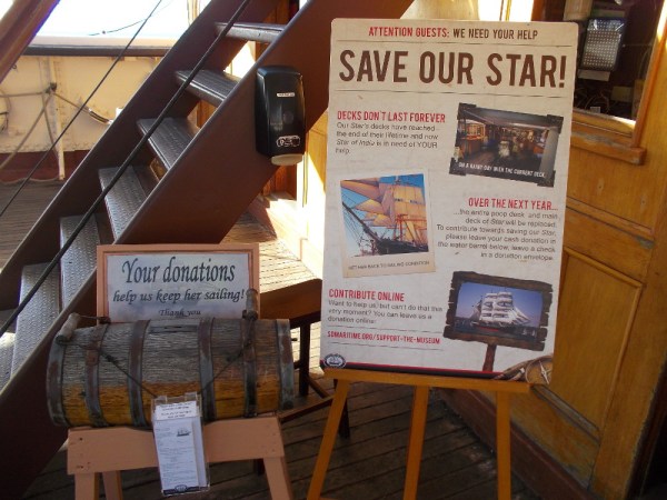 Decks don't last forever. Our Star's decks have reached the end of their lifetime and now Star of India is in need of YOUR help.