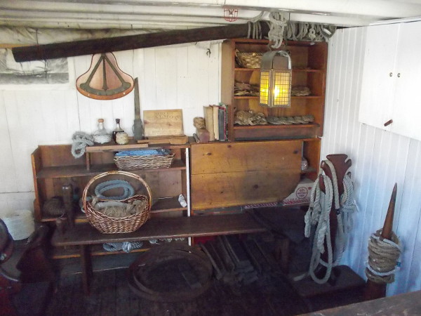 Peeking into Star of India's forward house, which contains ropes, tools and instruments which were necessary to maintain and operate the ship.