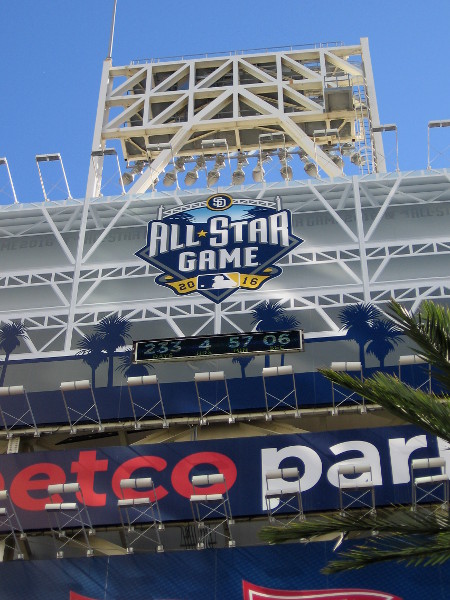 Baseball's All-Star Game is coming next summer! A few signs have popped up around Petco Park many months in advance. It's going to be fun!
