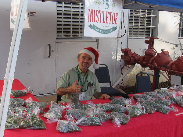 Of course, you can buy mistletoe from this guy near the Natural History Museum!
