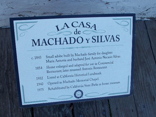 La Casa de Machado y Silvas in Old Town San Diego was turned into Commercial Restaurant, later renamed Antonia Restaurant.