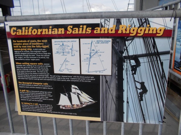 In case you want to learn a bit more about Californian's sails and rigging, click this photo. Unfortunately, pirates know all about this stuff.