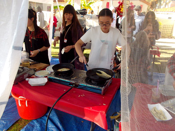 Lots of authentic Chinese food was being gobbled up, including these Green Onion Pancakes!