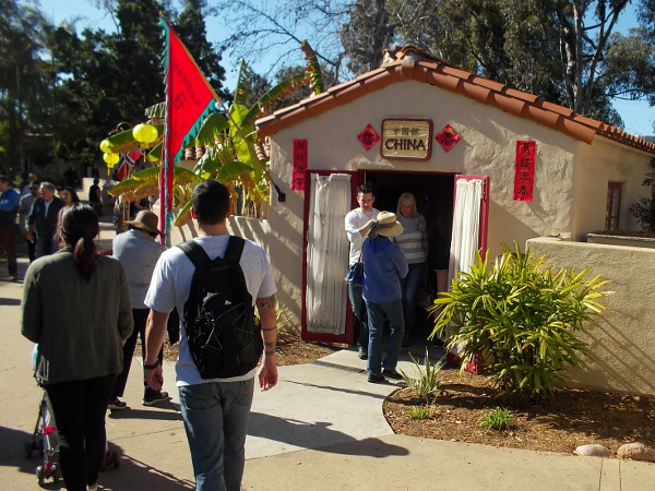 Many Balboa Park visitors were heading into the House of China cottage today.