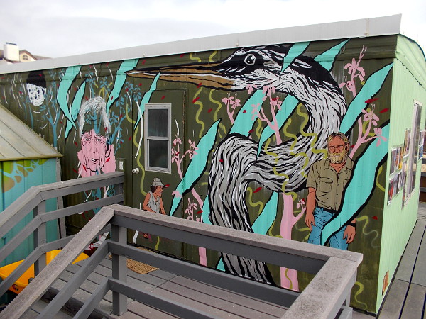 Fun nature mural on side of the Kendall-Frost Reserve Trailer in Pacific Beach!