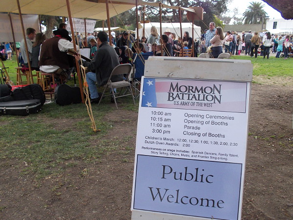 The public was welcome to this celebration of the Mormon Battalion. It included a parade, which I unfortunately missed.