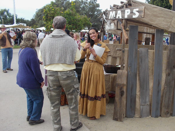 This nice lady at an information stand gave the thumbs up for my camera!