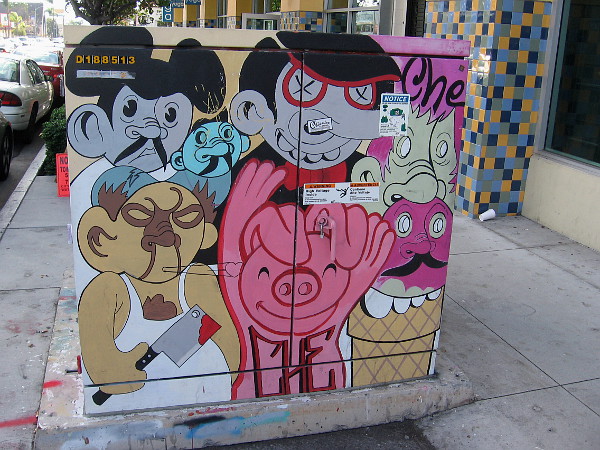 More cool urban art featuring several unique characters.