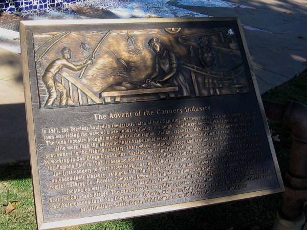 The advent of the cannery industry in the early 1900s. For most of the 20th century, San Diego was the tuna fishing capital of the world.