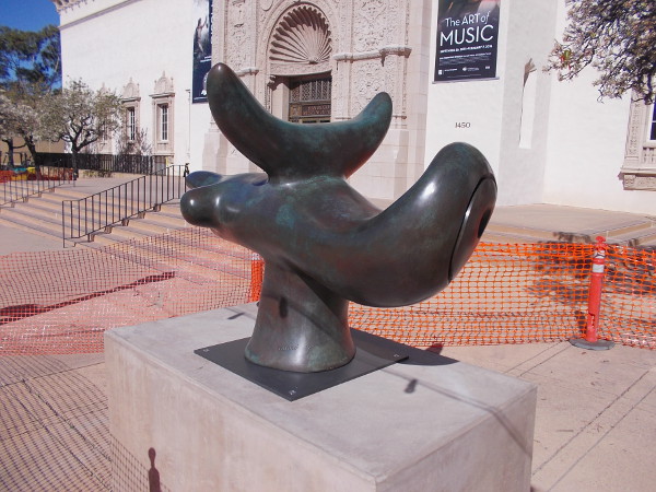 Joan Miró. Solar Bird, 1966. Bronze. Standing guard near the entrance to the San Diego Museum of Art.