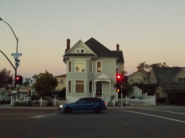 A stately house at Sixth Avenue and Upas Street seems magical.