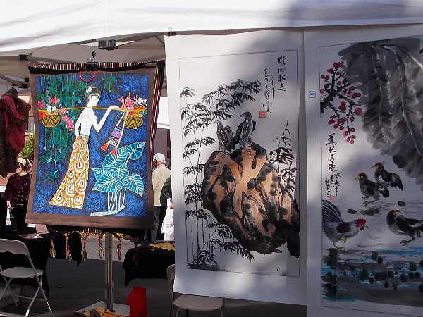 Uniquely beautiful Asian art could be seen up and down the street during the San Diego Chinese New Year Food and Cultural Fair.