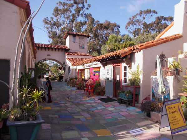 This quaint little street, during the 1935 California Pacific International Exposition, led into the Fun Zone! Now it leads to a small parking lot.
