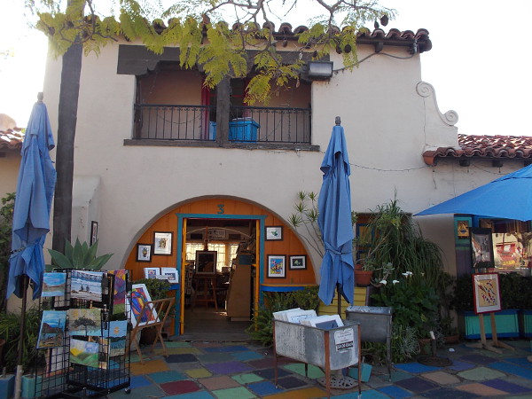 Studio 3 is occupied by artist Don Knapp. He arrived at Spanish Village as a child! His grandmother was a founding member in the 1930s.