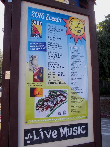 Loads of fun, creative stuff is going on in Spanish Village Art Center in 2016. Please click the image to enlarge it and then mark your calendar!