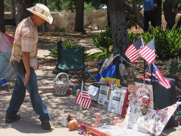 One of many characters that visitors might see during a walk through Balboa Park in San Diego.
