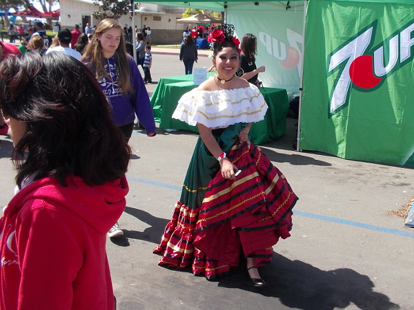 A smiling senorita at the International Mariachi Festival and Competition in National City.