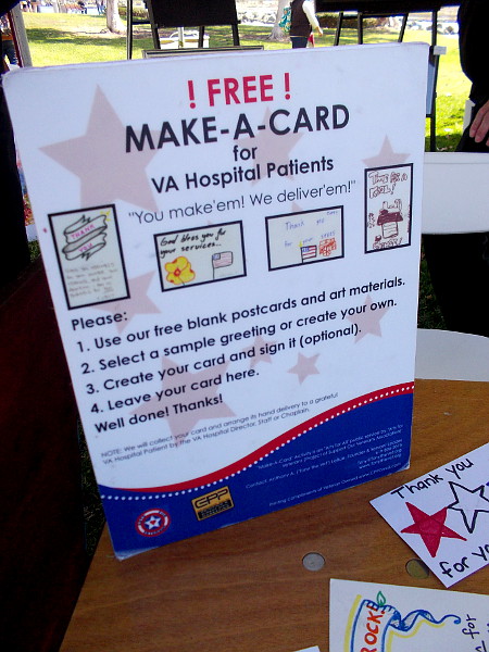 People at the International Mariachi Festival and Competition in National City were making special greeting cards for patients at the VA Hospital.