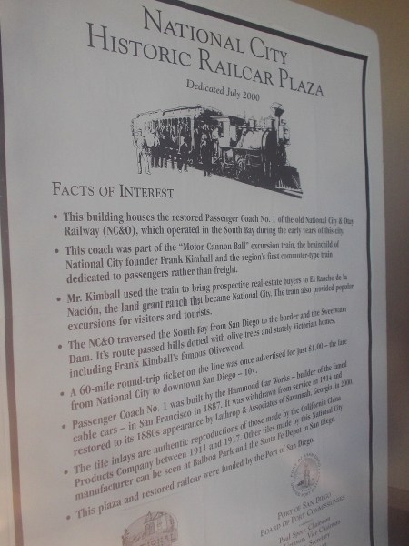 A century ago, a ticket for the sixty mile round trip on the National City and Otay Railway could be purchased for just one dollar!