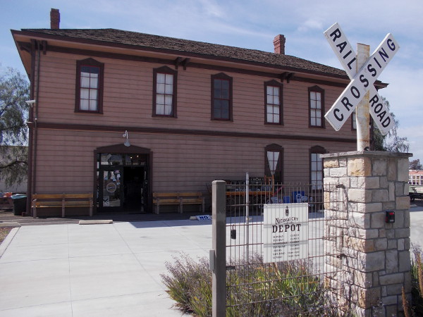 The National City Depot was built in 1882. It was the western terminus of the Santa Fe Railroad's transcontinental line.