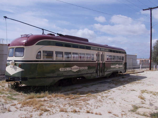 Now we'll check out PCC Car 539, which was donated to SDERA by the Metropolitan Transit System.