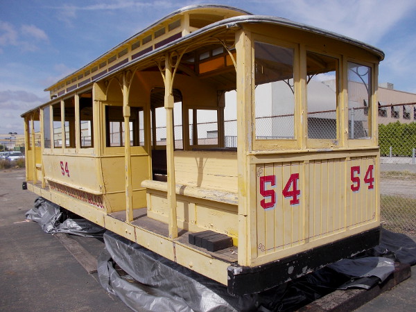 An antique open air streetcar at the National City Depot. This a grip car, like the cable cars in San Francisco. Few people realize that San Diego had a cable car line that briefly ran from the Gaslamp to University Heights in the early 1890s!