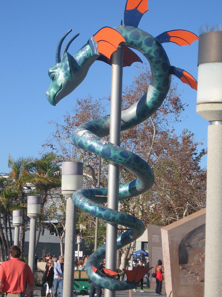Sea Dragon, by artist Deana Mando, 2006. This fantastic creation was part of the Urban Trees 3 exhibition. It's now seen by many people.